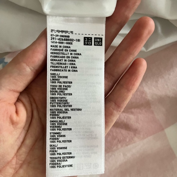 Uniqlo X Ines De La Fressange Ivory Floral Midi Dress Sz XS Prairie Pockets - Picture 6 of 6